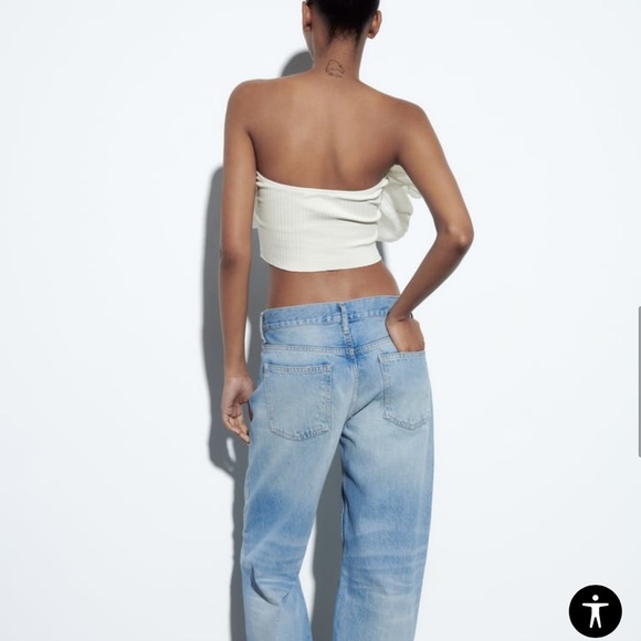 Zara Organza Tube Top - Picture 4 of 6